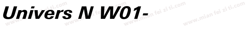Univers N W01字体转换